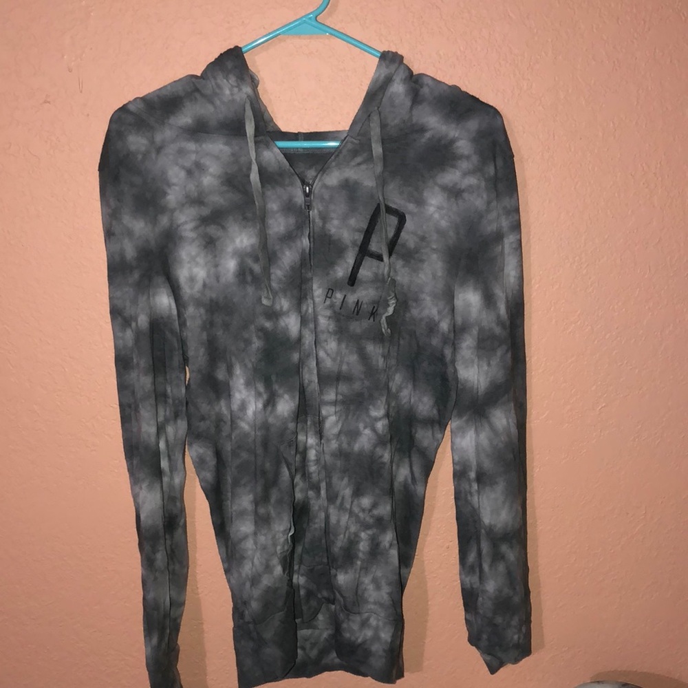 Women’s long sleeve PINK zip up hoodie size medium